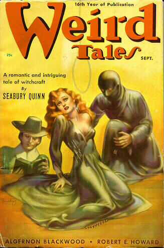 Weird Tales, september 1938. Bladet hvor novellen "A Thunder of Trumpets" blev trykt første gang 